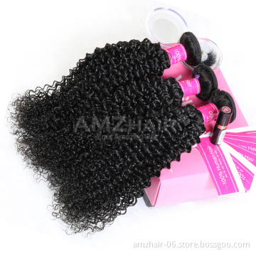 Raw Mink Brazilian Virgin Kinky Curly Human Hair 3 Bundle Double Weaving Unprocessed Remy Cuticle Aligned Human Hair  Extension